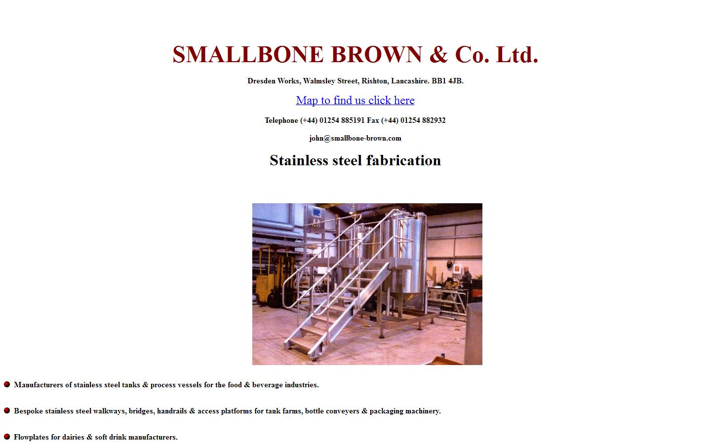 Smallbone Brown & Co. Ltd Website