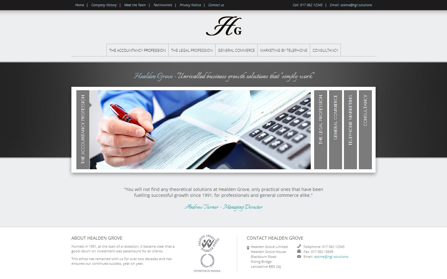 Healden Grove Ltd Website