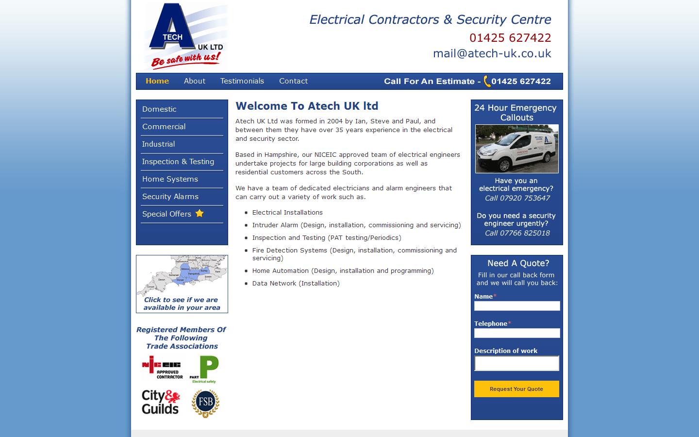Atech UK Ltd Website