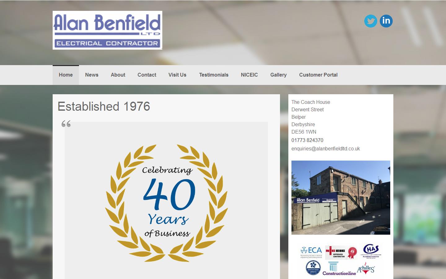 Alan Benfield Ltd Website