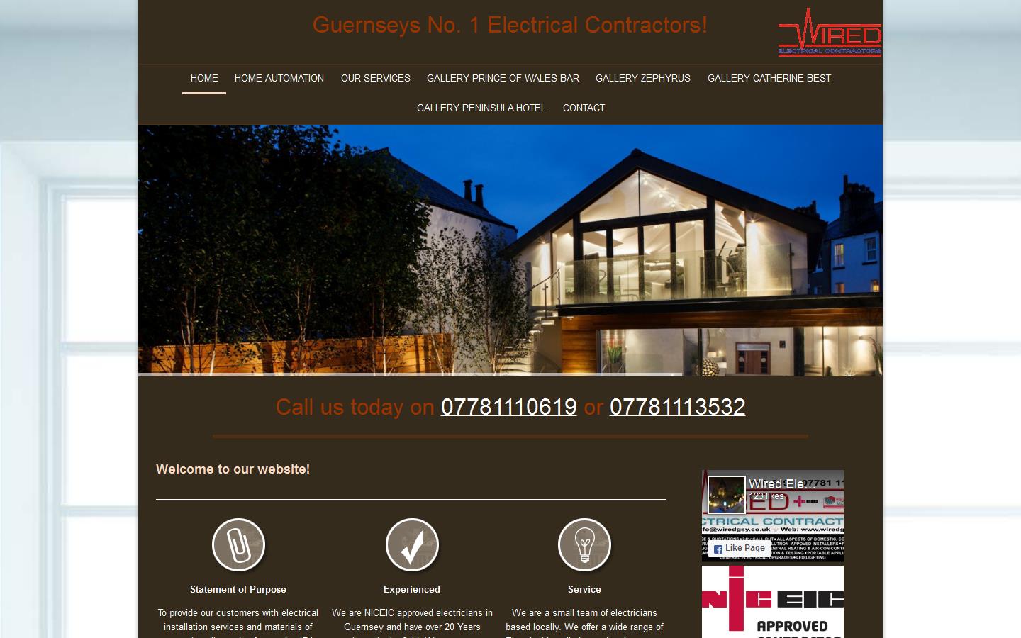 Wired Electrical Contractors Website