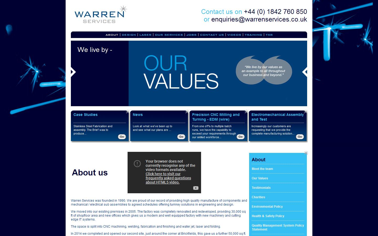 Warren Services Ltd Website
