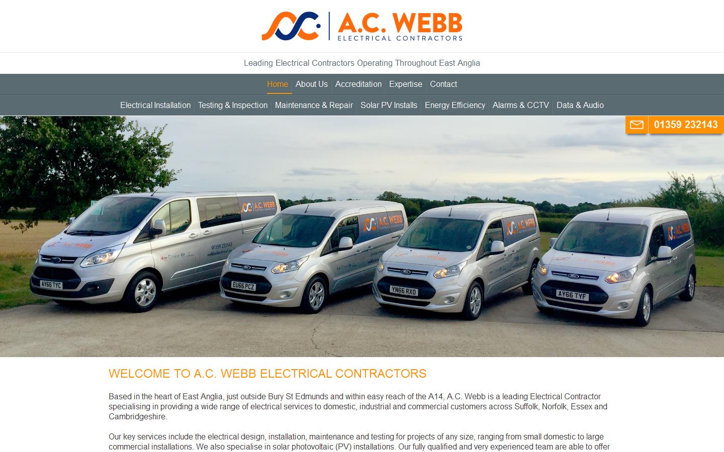 AC Webb Electrical Contractors Ltd Website