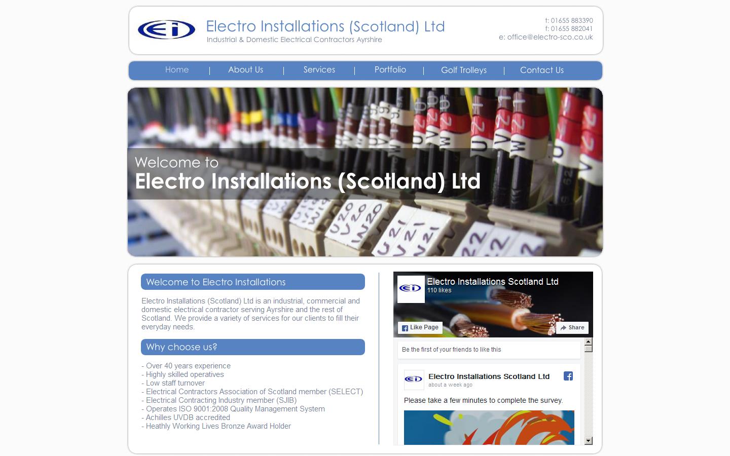 Electro Installations Ltd Website