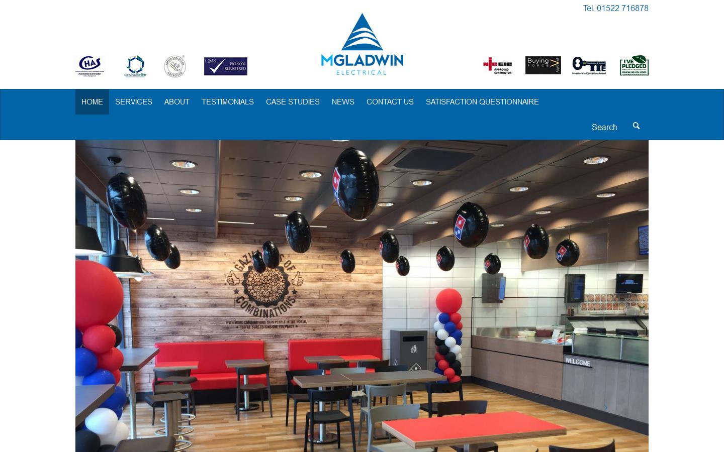 MGladwin Electrical Contractors Ltd Website