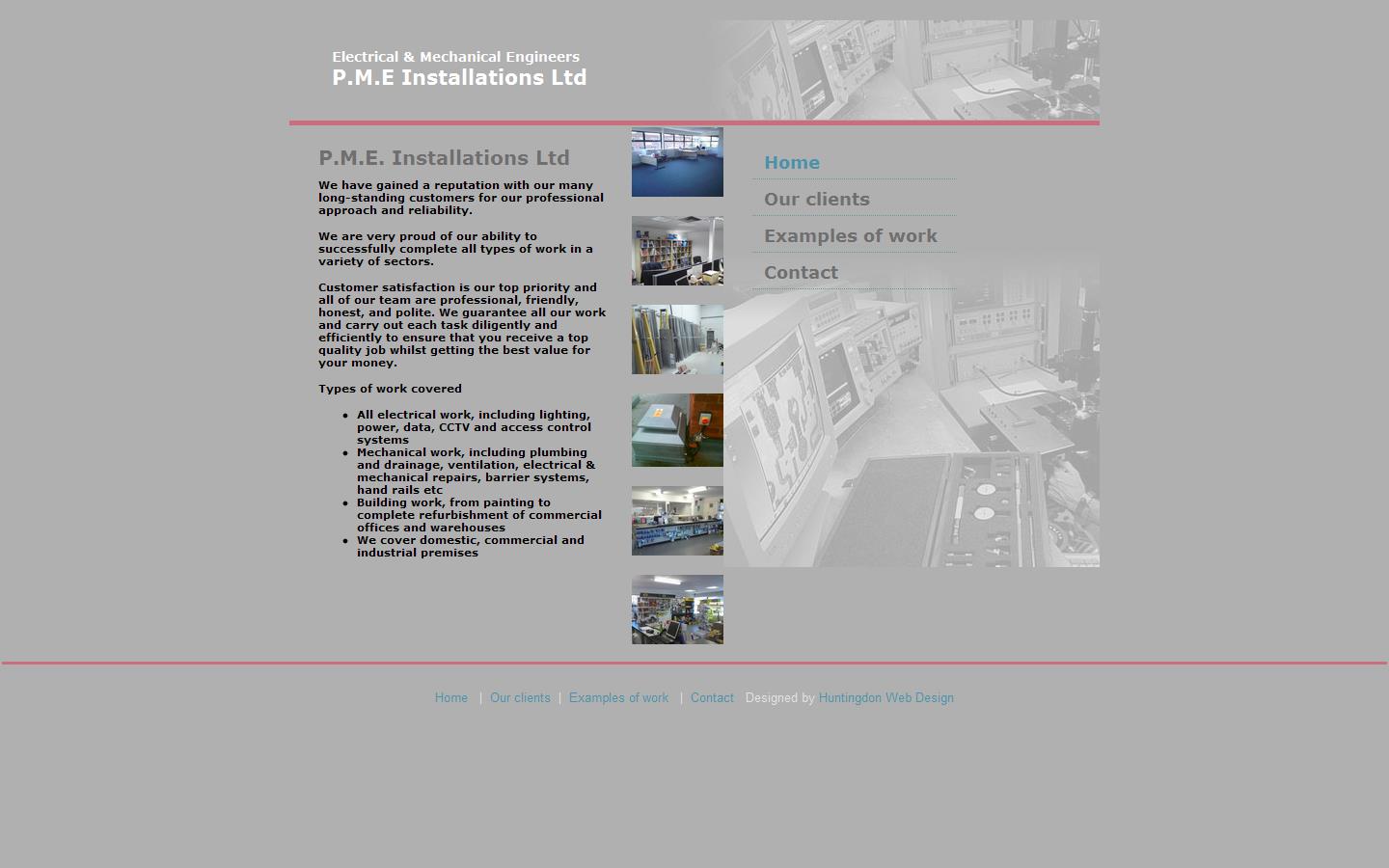 P M E Installations Ltd Website