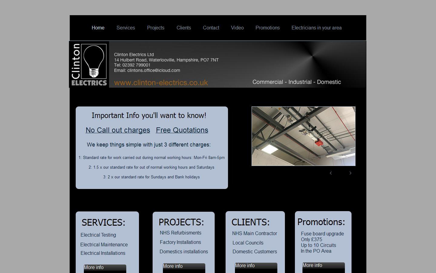 Clinton Electrics Ltd Website