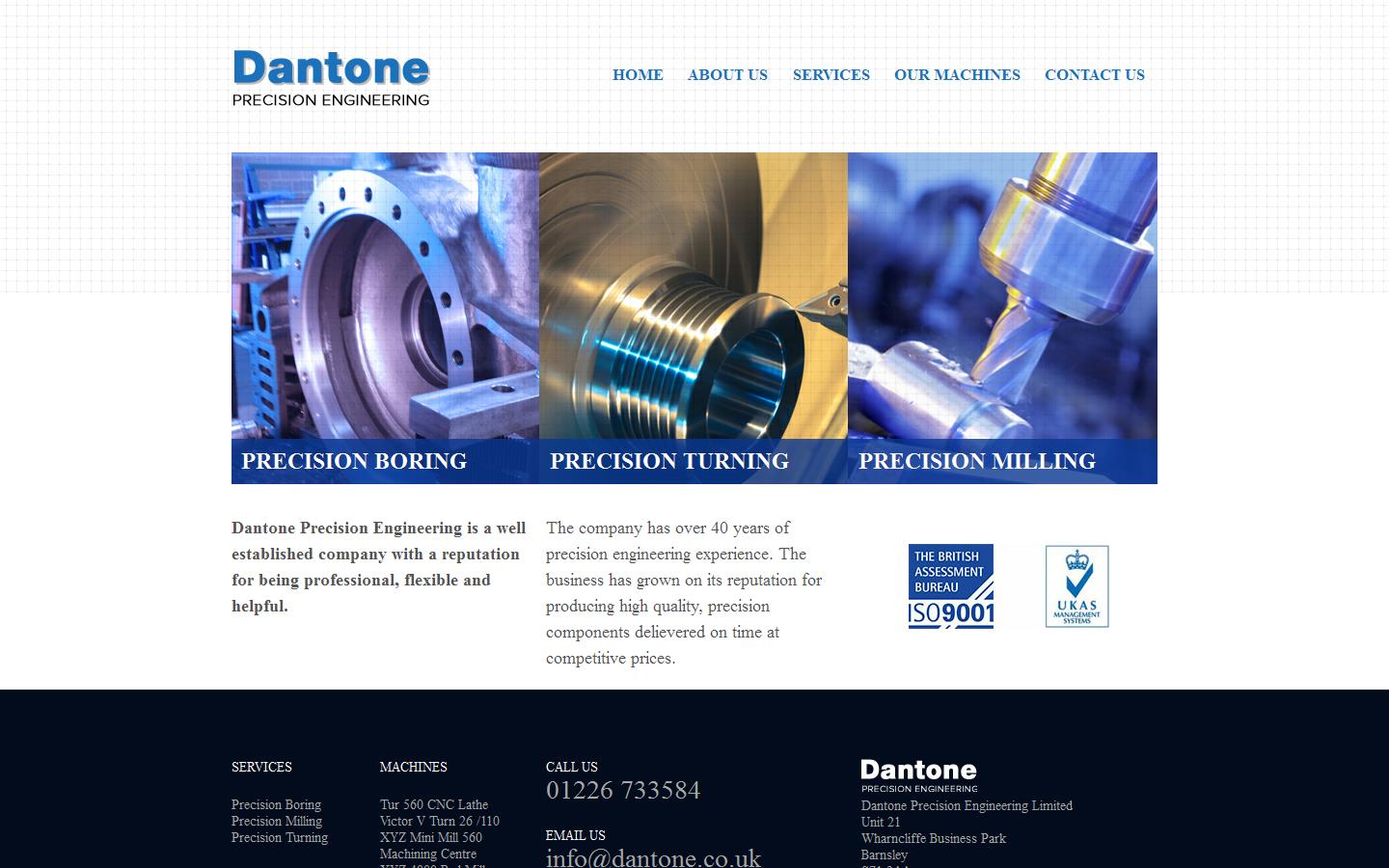 Dantone Precision Engineering Website