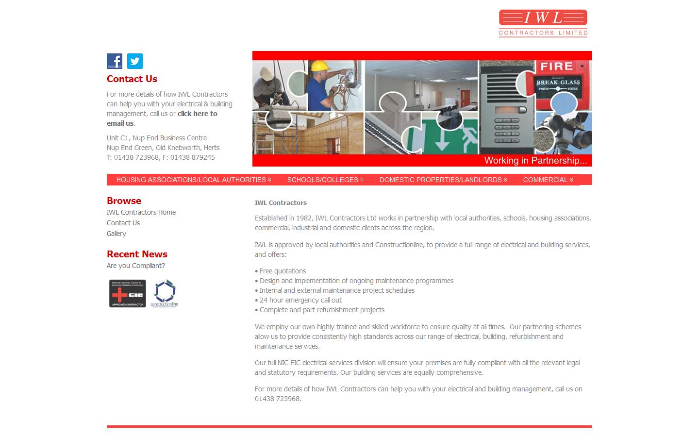 I W L Contractors Ltd Website