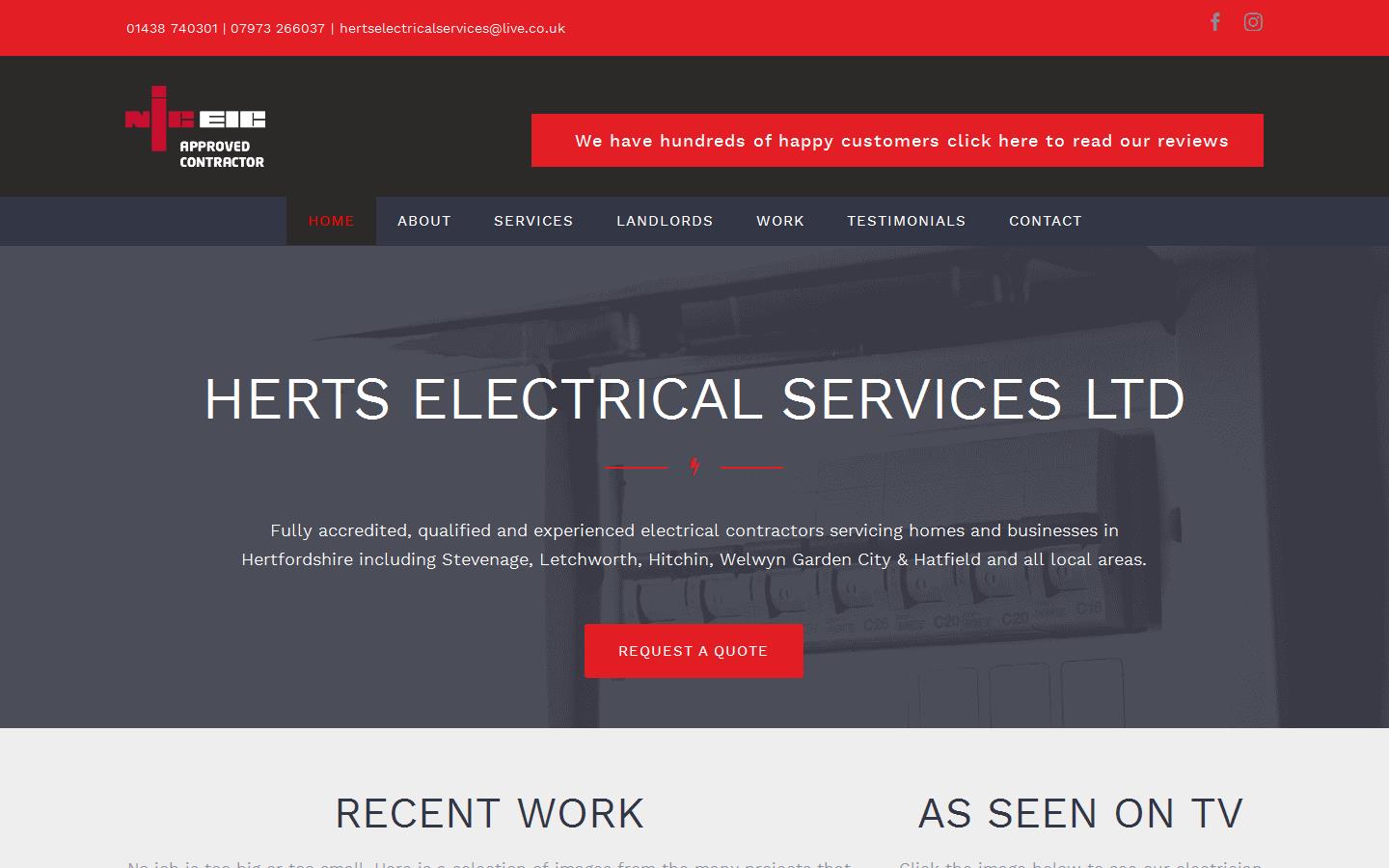 Herts Electrical Services Ltd Website