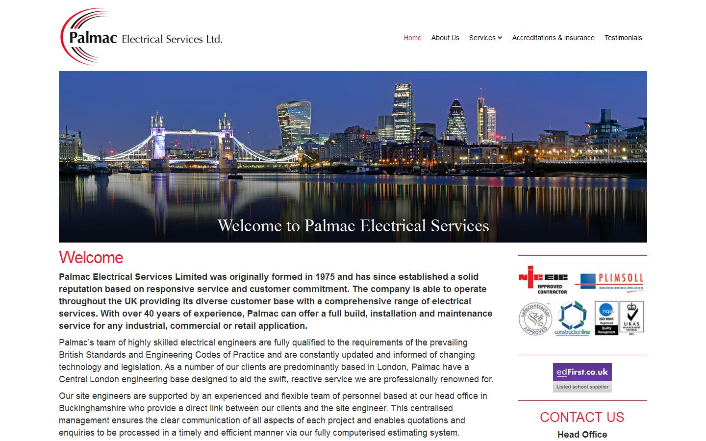 Palmac Electrical Services Ltd Website