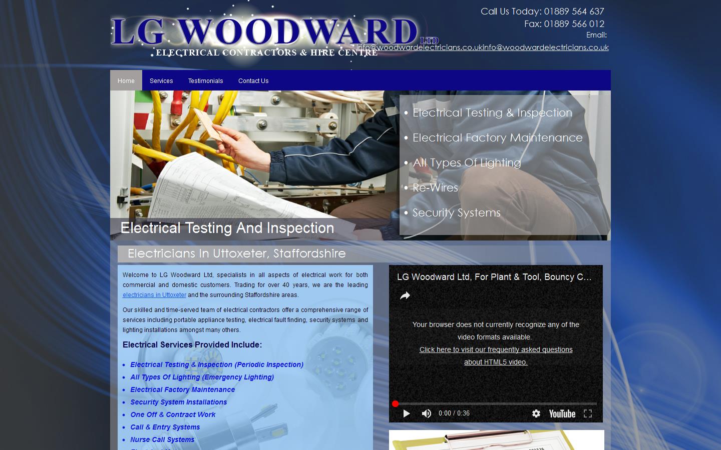 L G Woodward Ltd Website