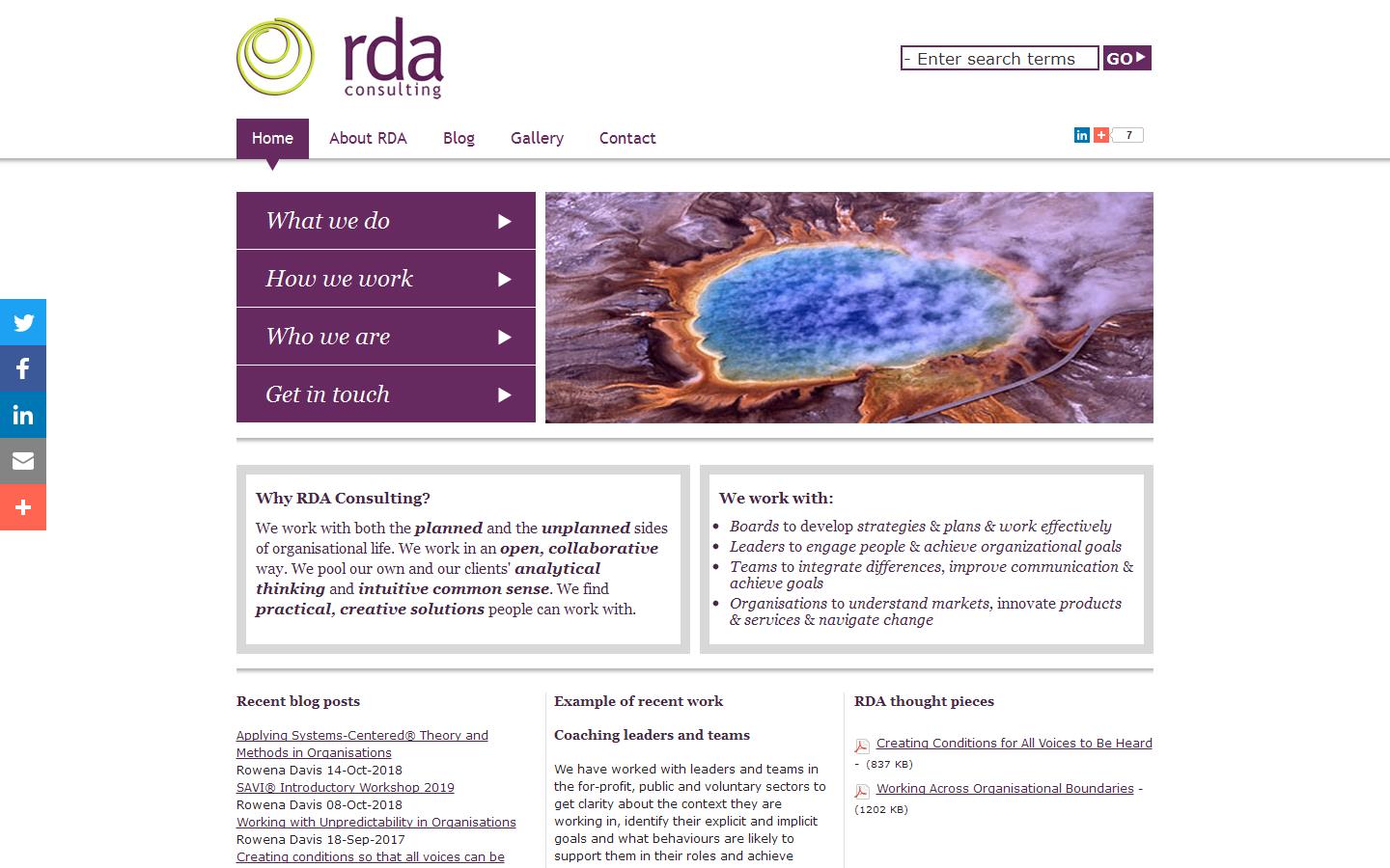 R D A Consulting Website