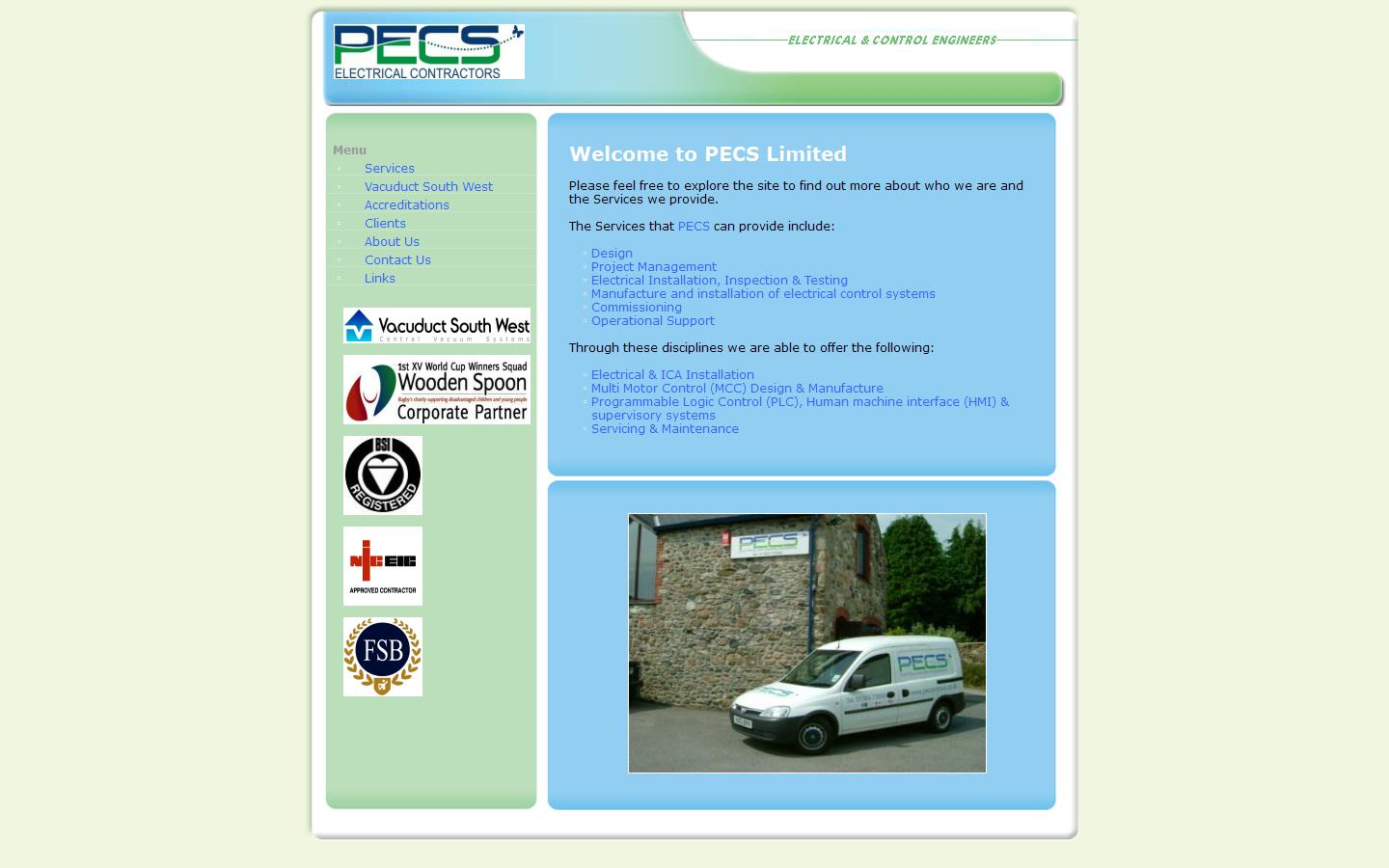 P E C S Ltd Website