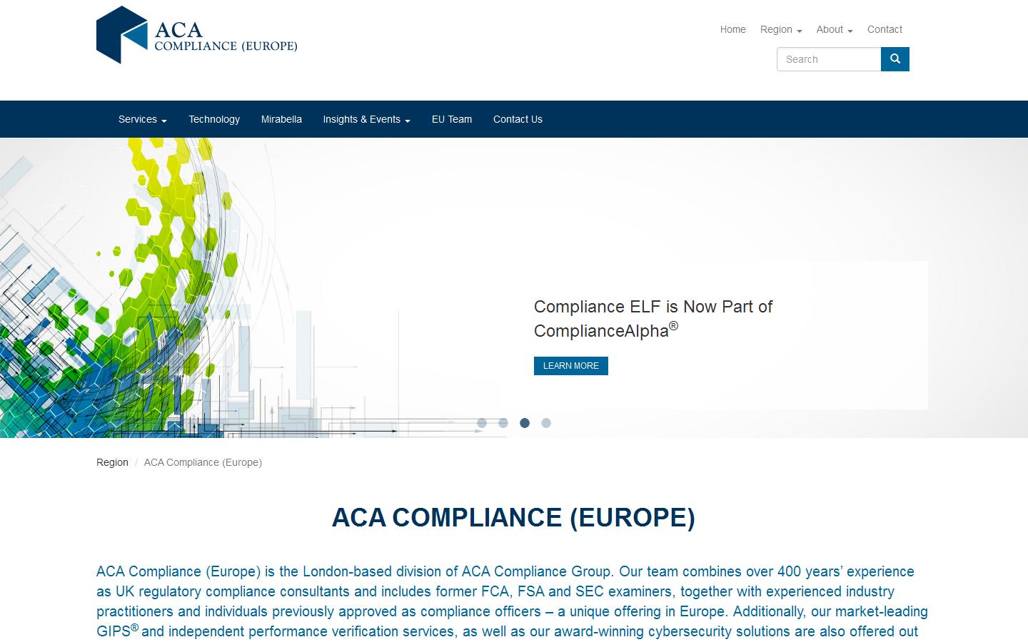 A C A Compliance Europe Website