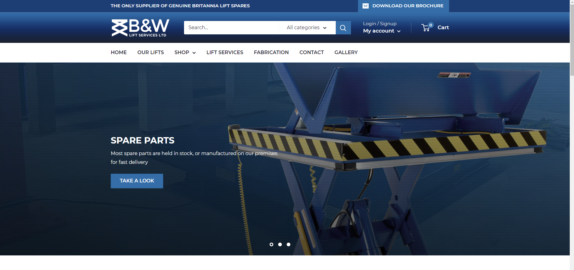 B&W Lift Services Ltd Website