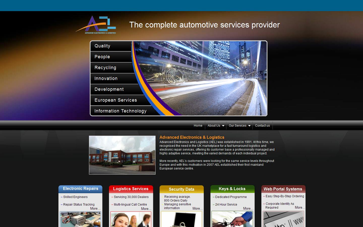 Advanced Electronics & Logistics Website