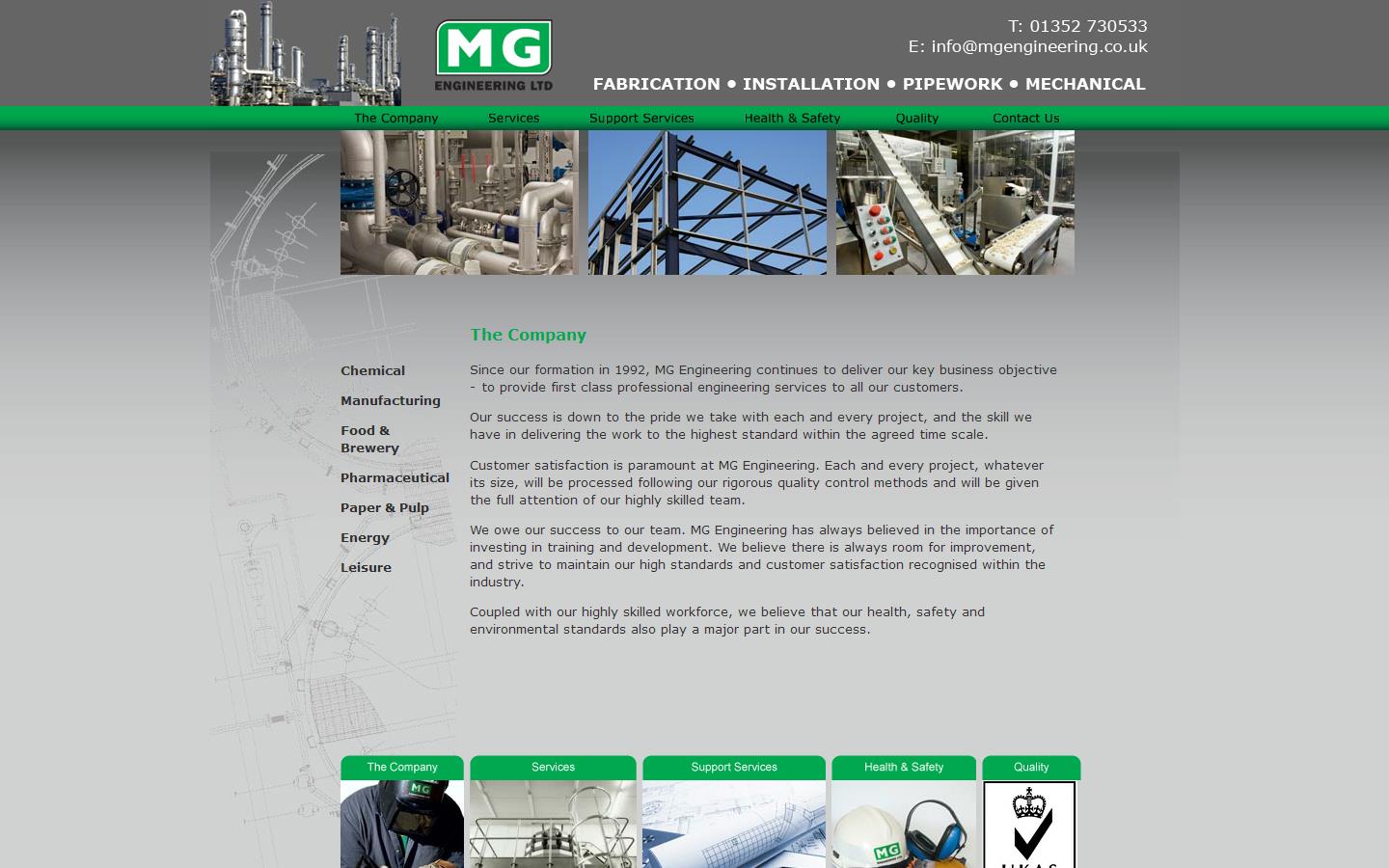 M G Engineering Website