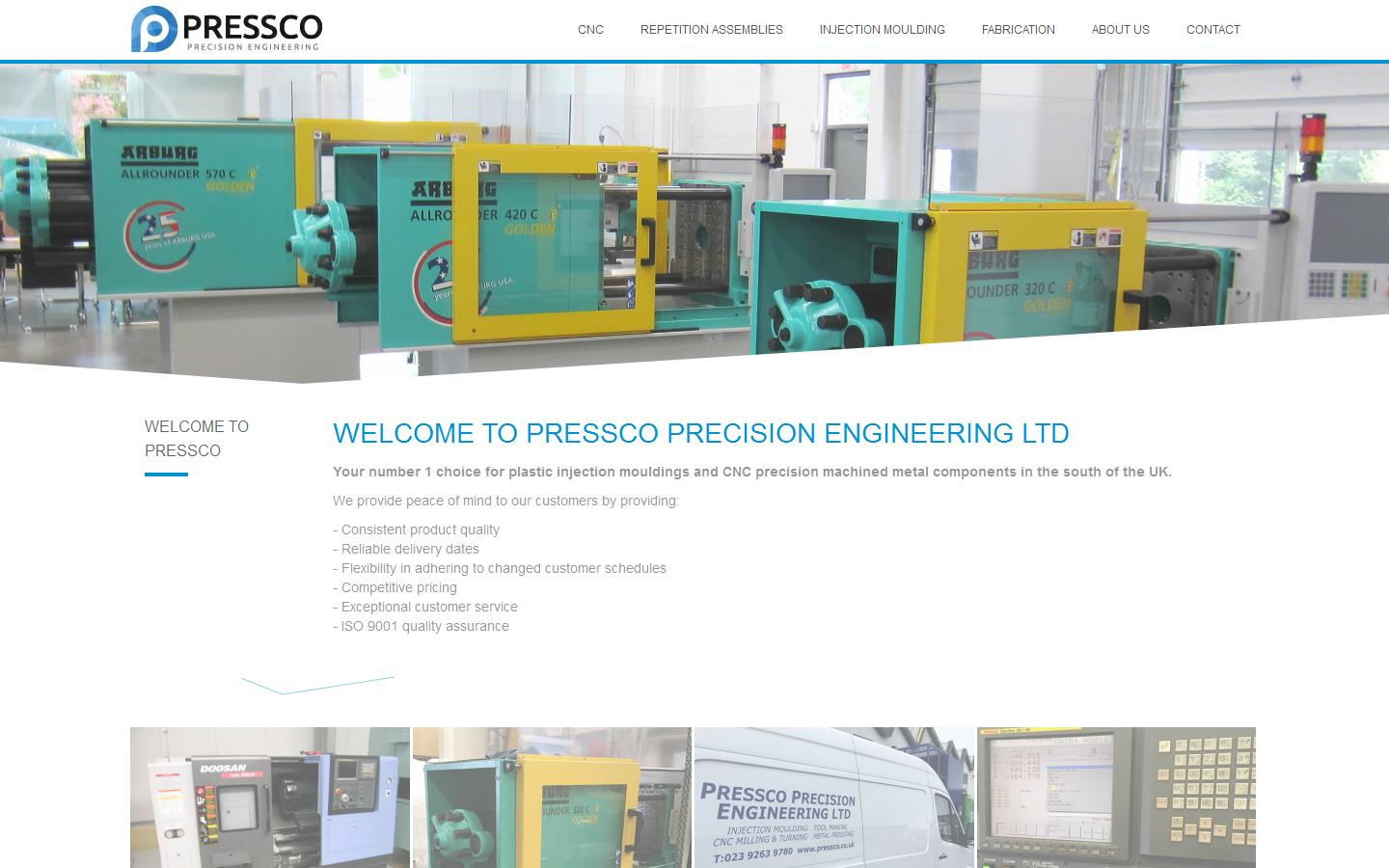 Pressco Precision Engineering Ltd Website