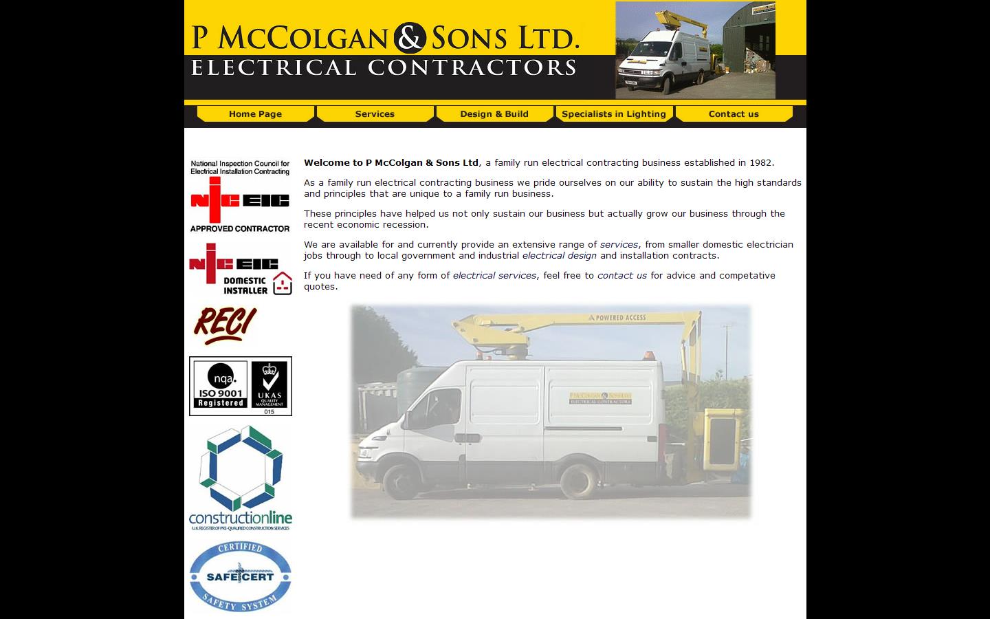 P McColgan & Sons Ltd Website
