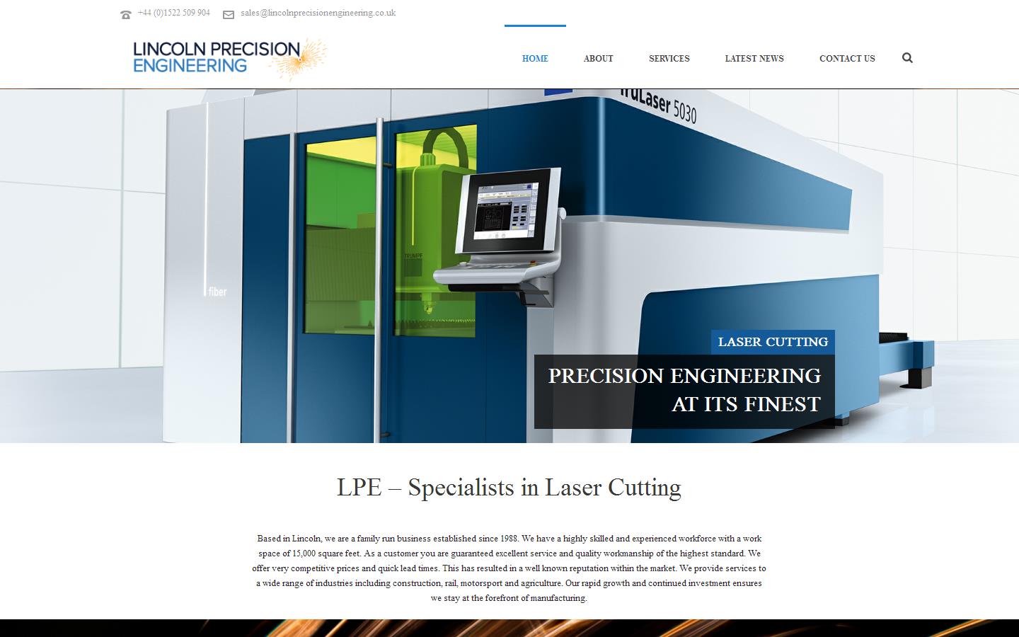 Lincoln Precision Engineering Website