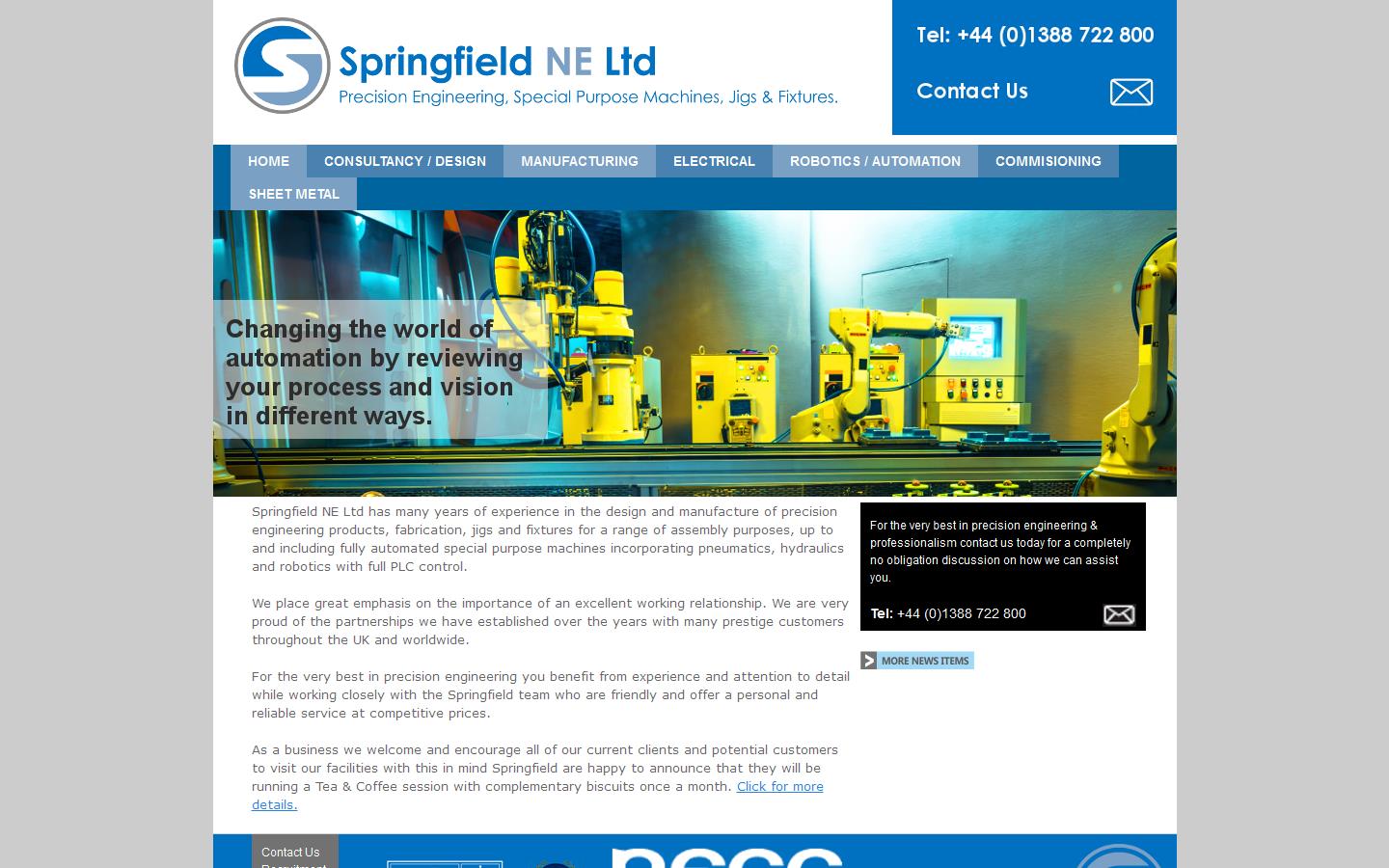 Springfield N E Ltd Website