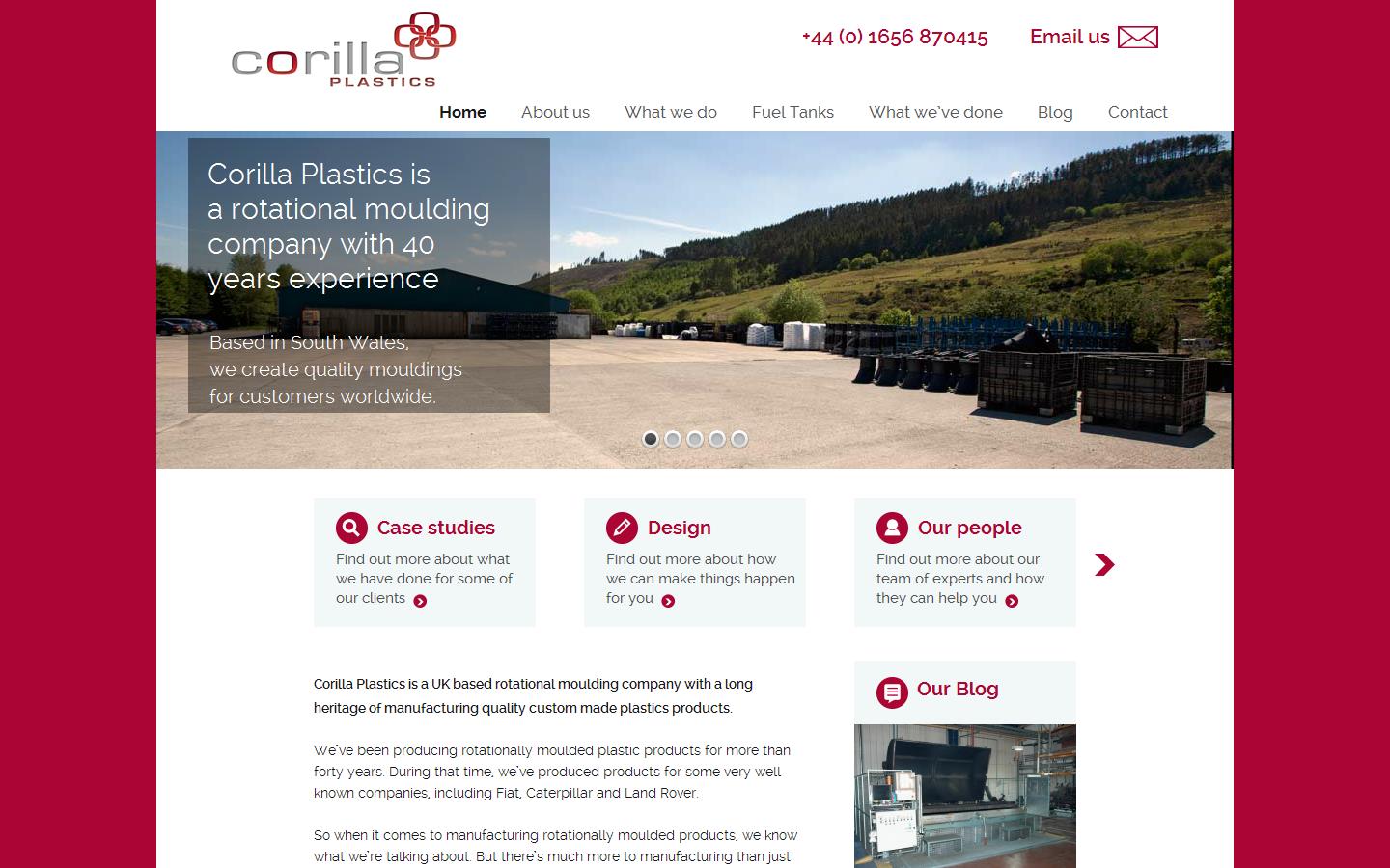 Corilla Plastics Website
