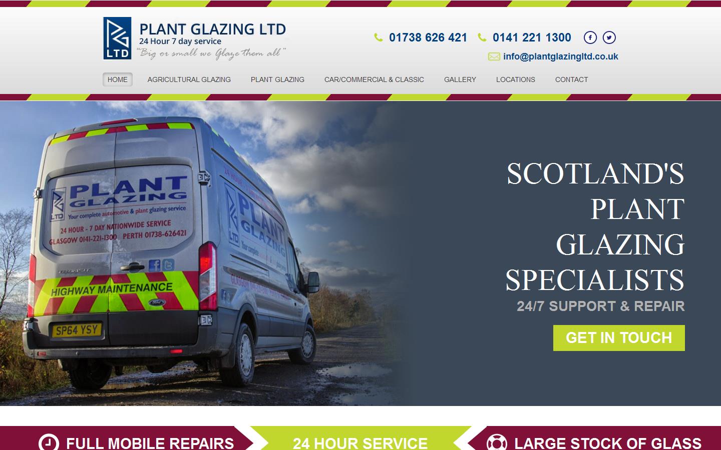 Plant Glazing Ltd Website