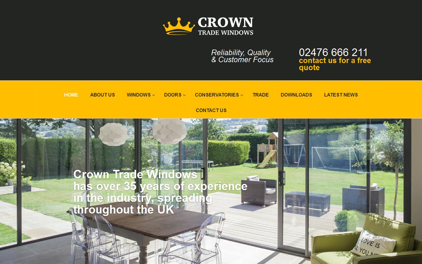 Crown Trade Windows Ltd Website