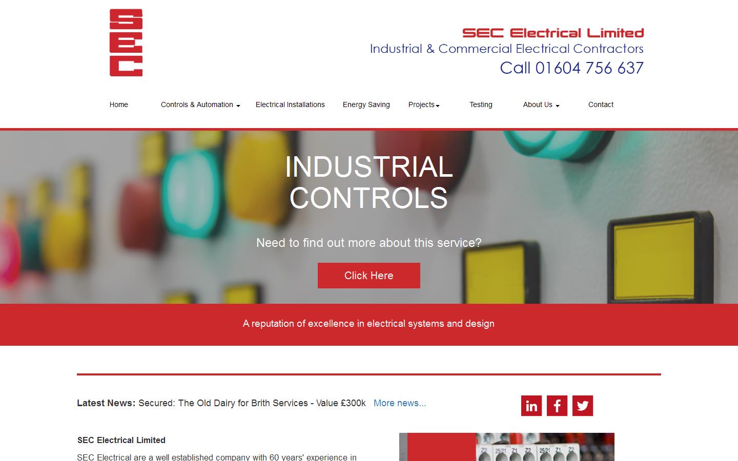 S E C Electrical Ltd Website