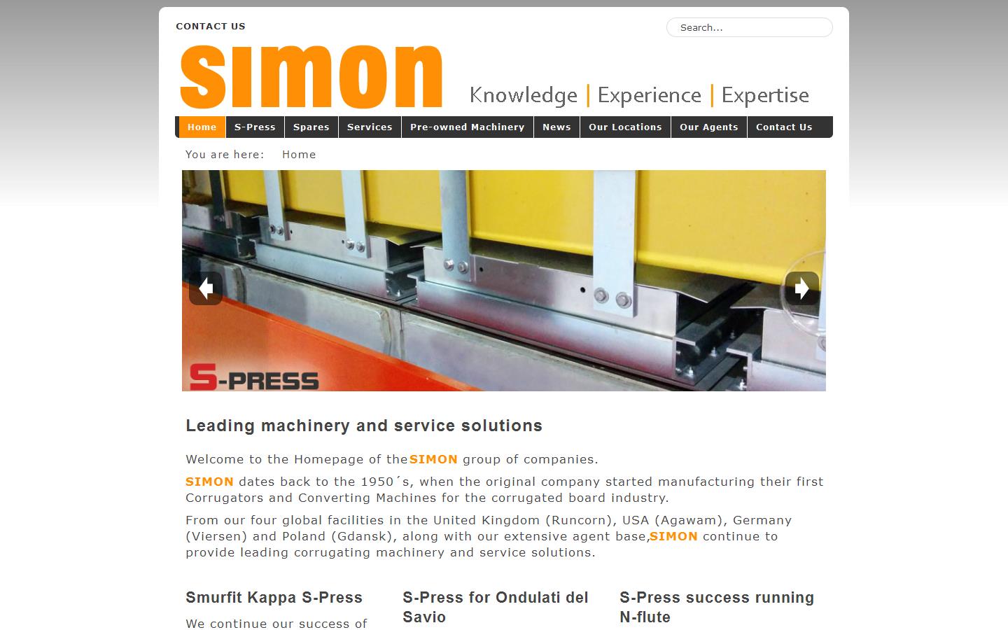 Simon Corrugating Website