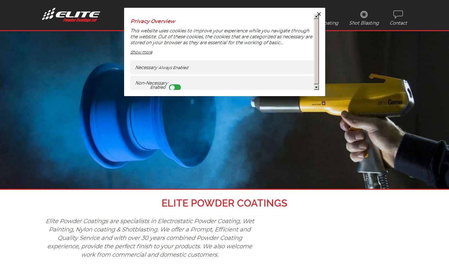 Elite Powder Coatings Ltd Website