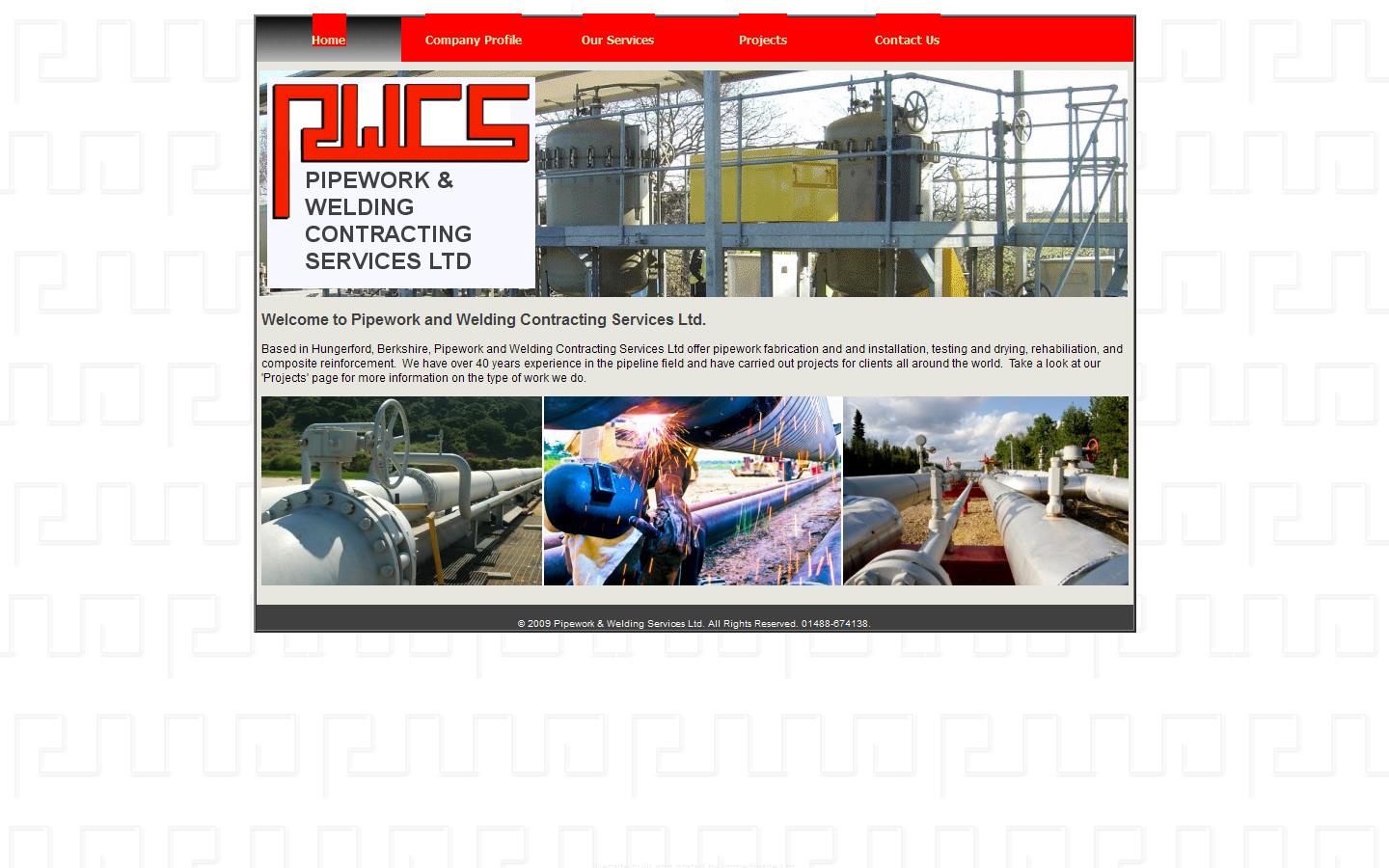 Pipework & Welding Contracting Services Ltd Website