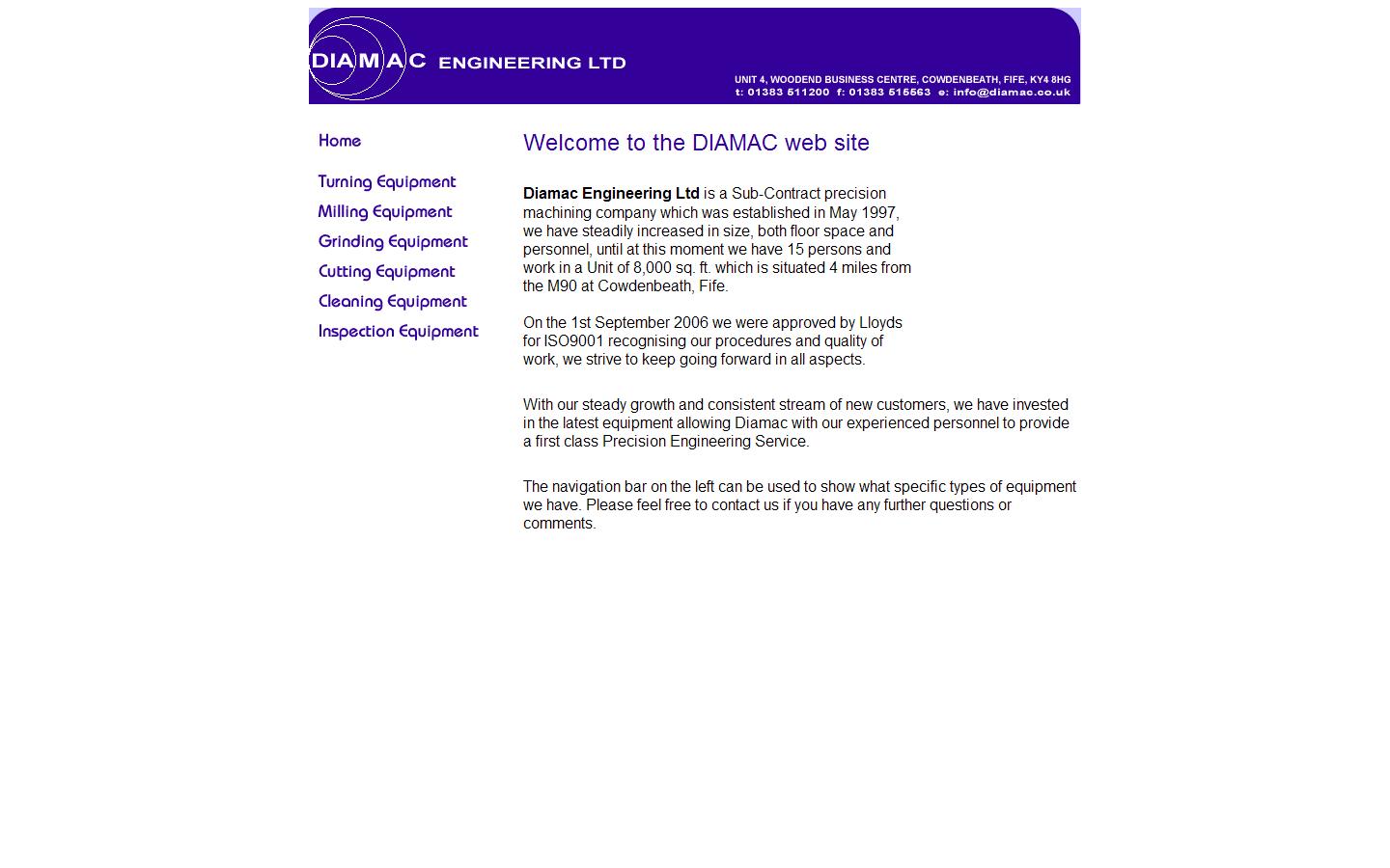 Diamac Engineering Ltd Website