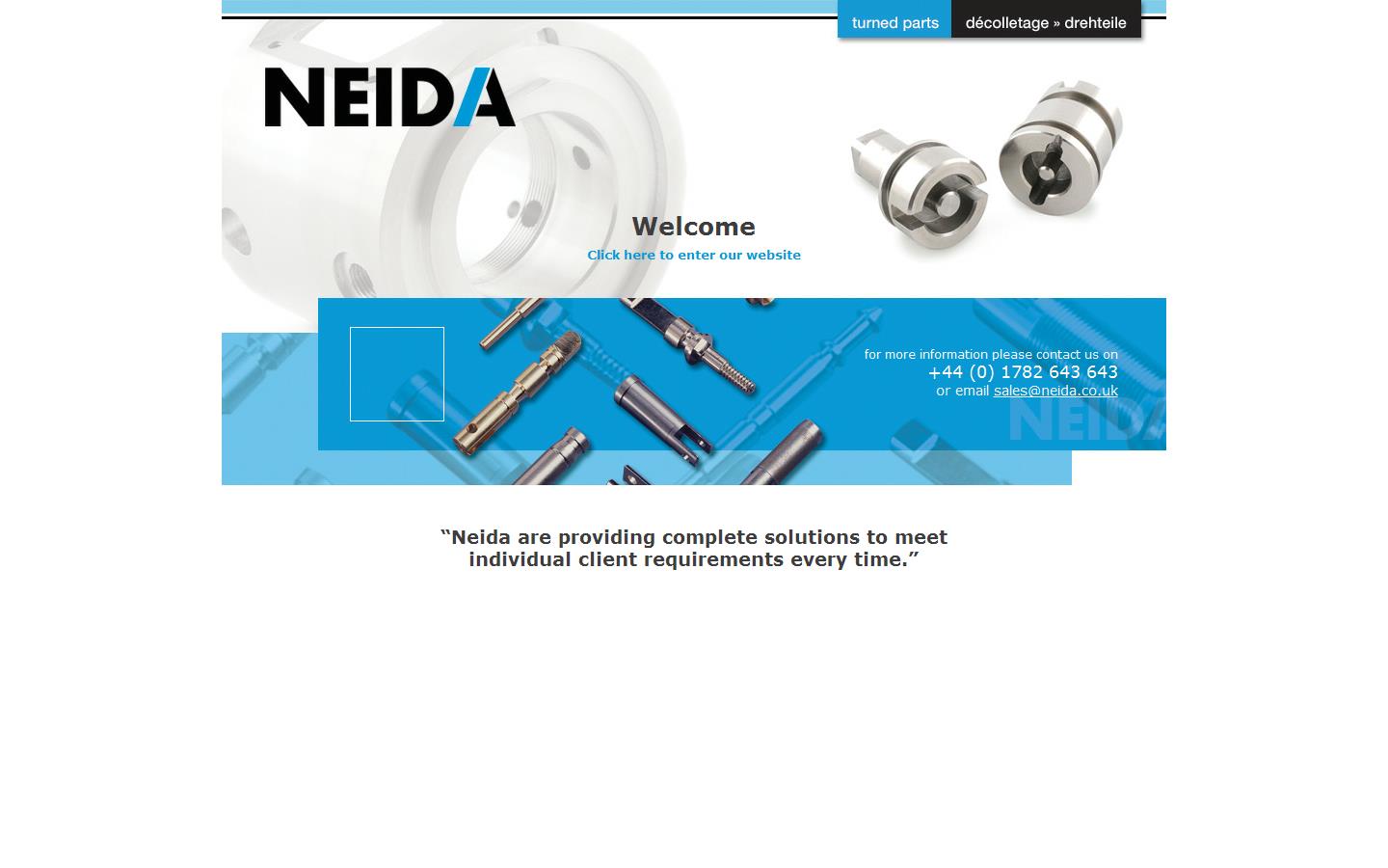 Neida Blue 62 Ltd - Manufacturing Website