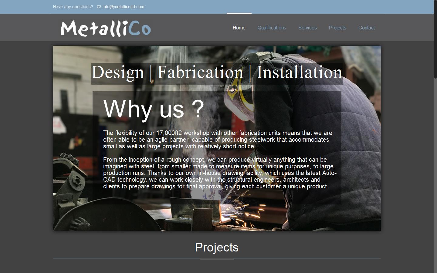 Metallico Ltd Website