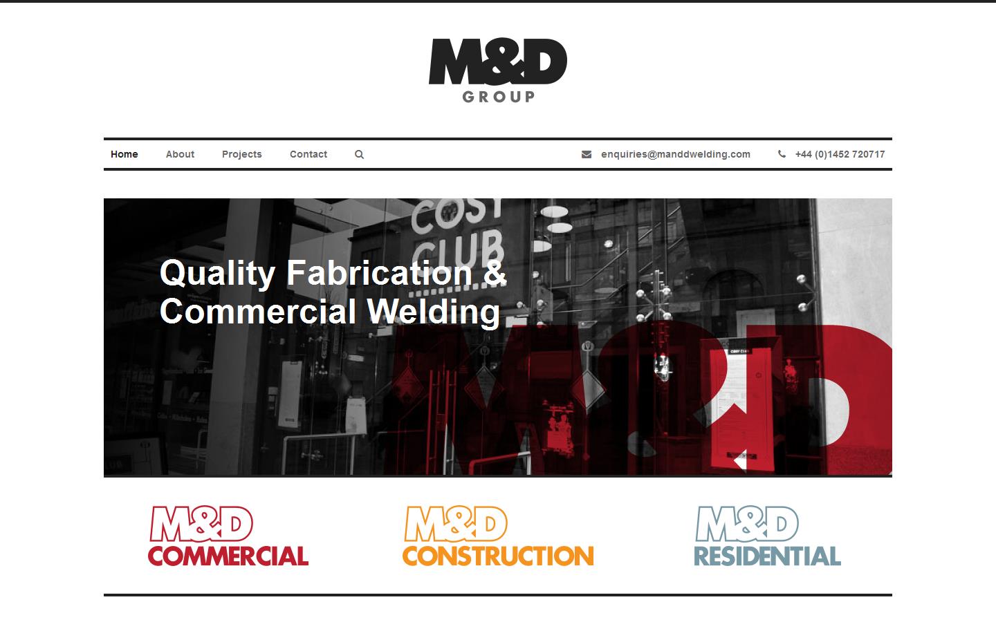 M & D Welding Gloucester Ltd Website