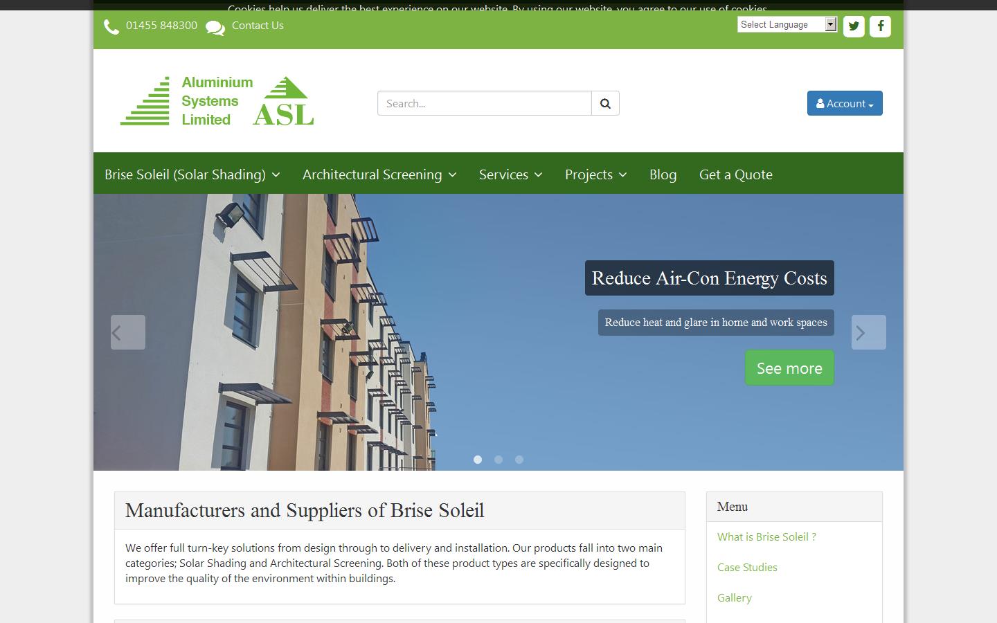 Aluminium Systems Ltd Website