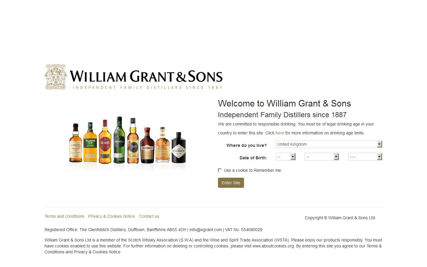 William Grant & Sons Ltd Website