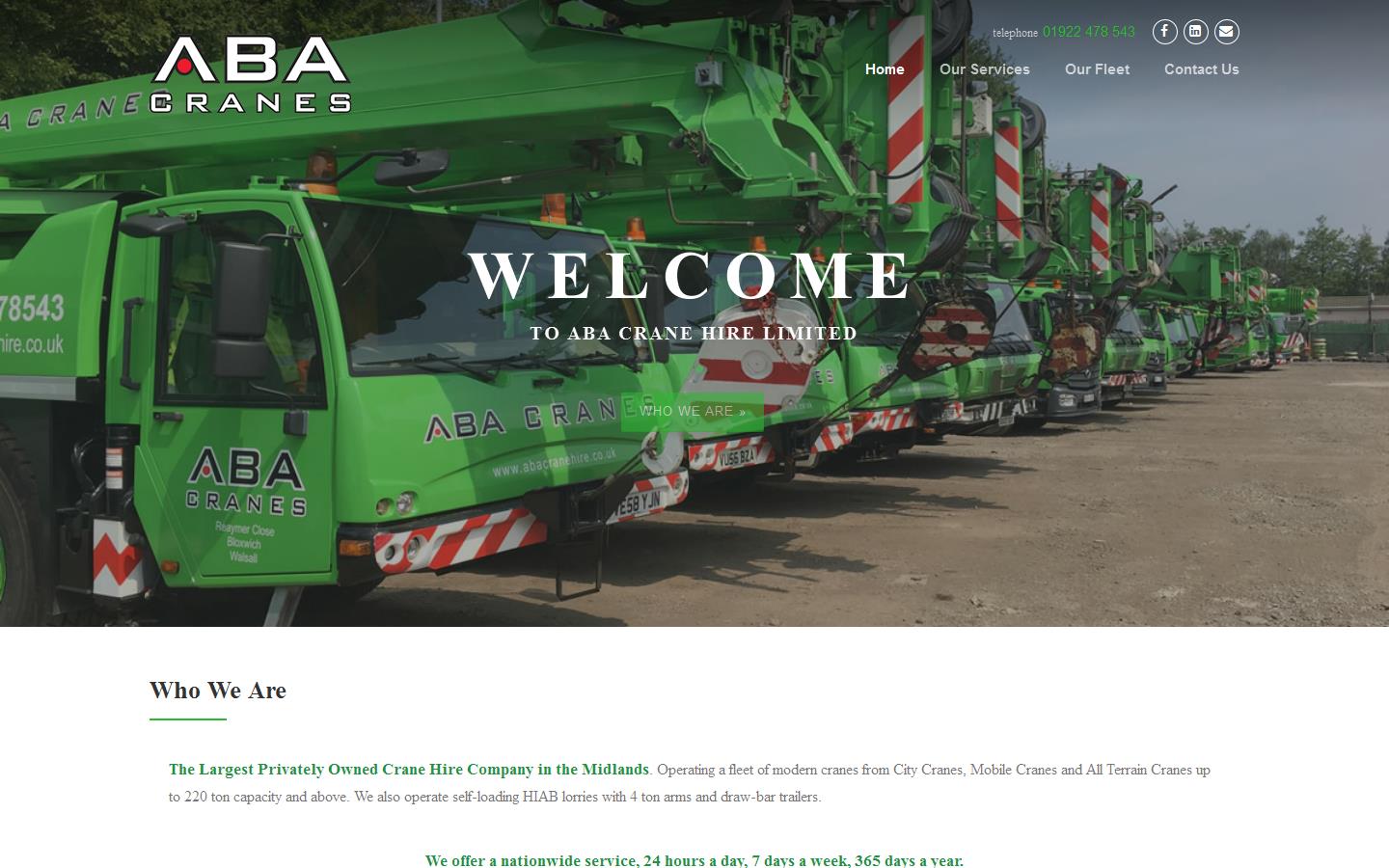 A B A Cranes Website