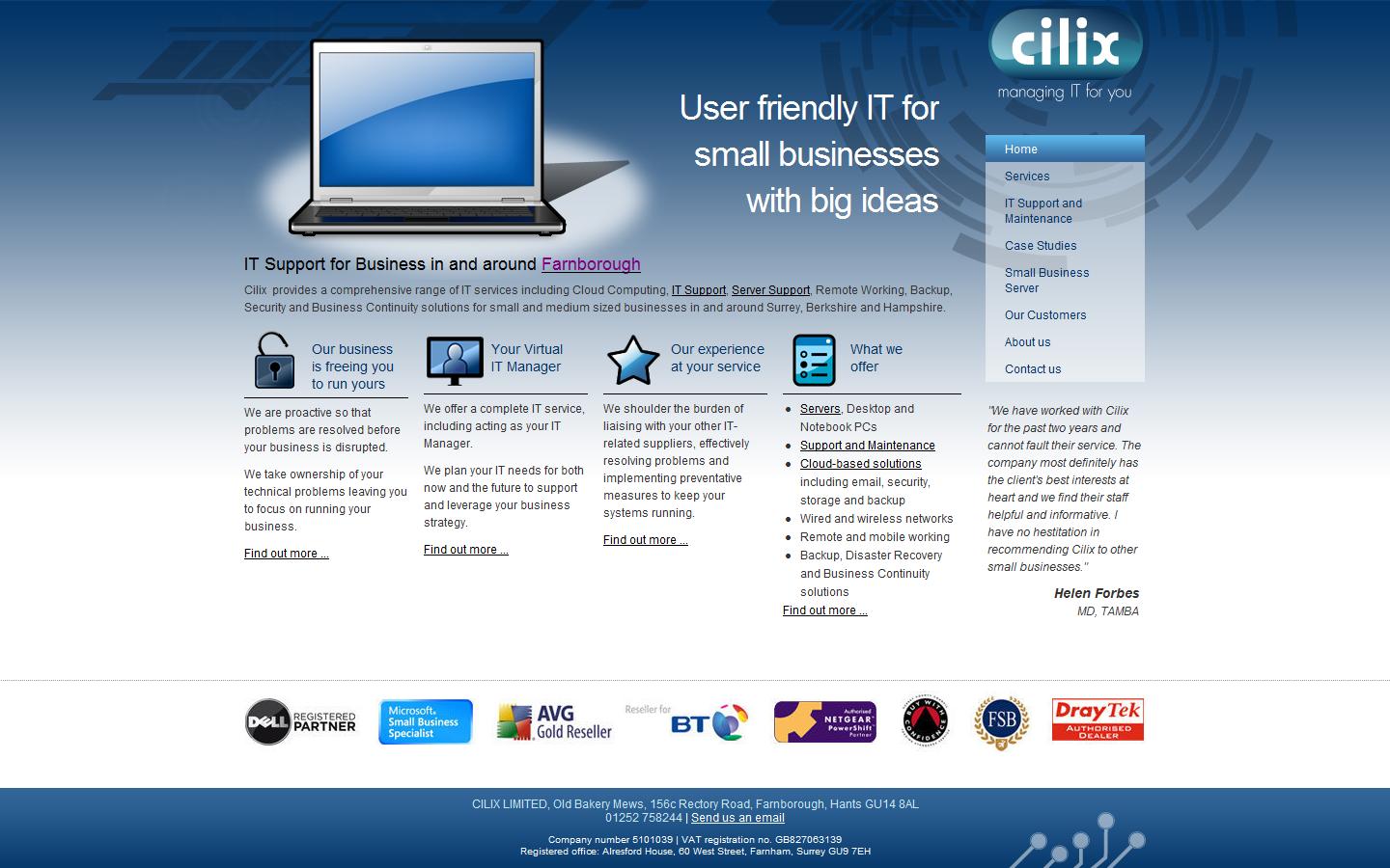Cilix Ltd Website