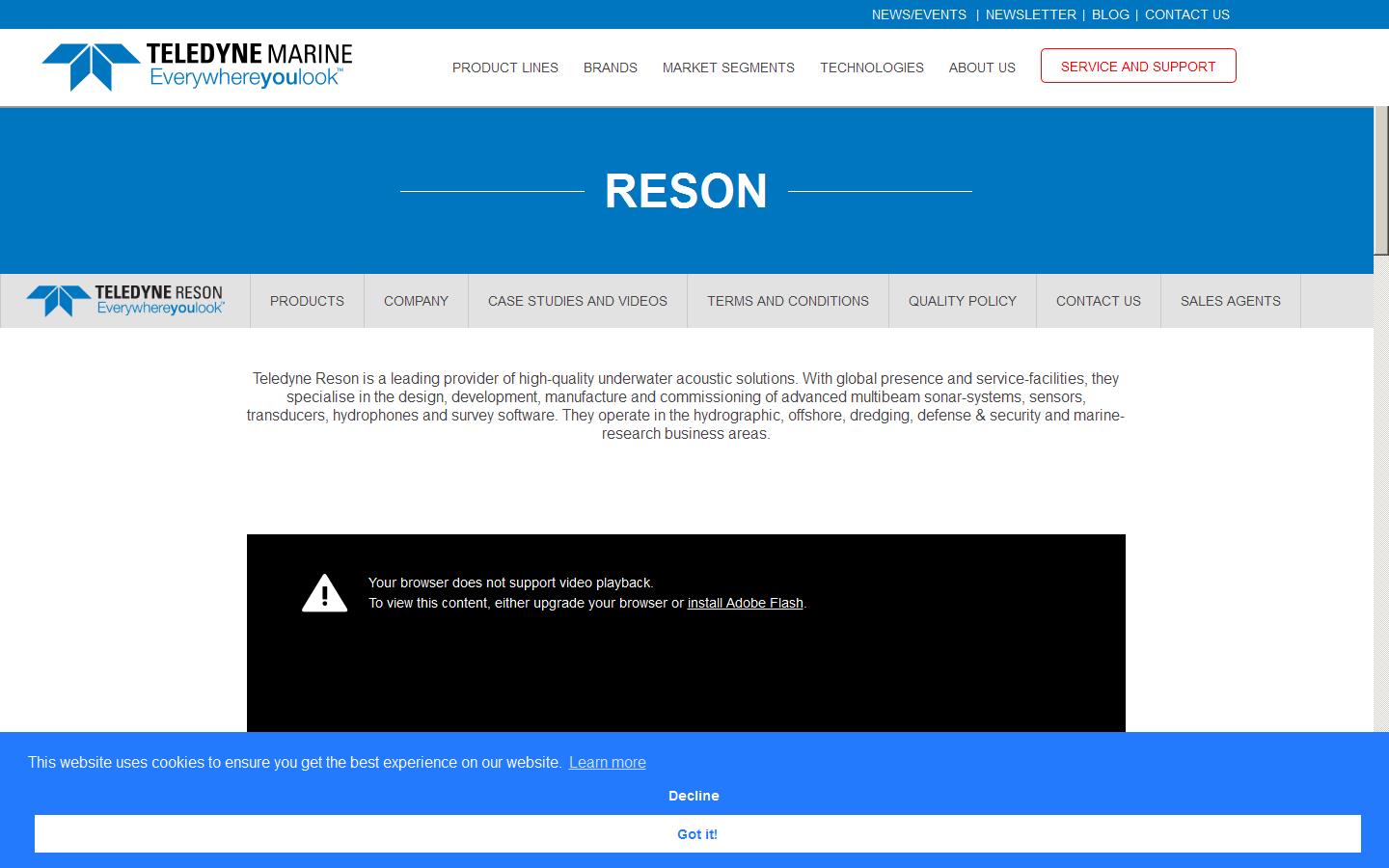 Teledyne Reson Website