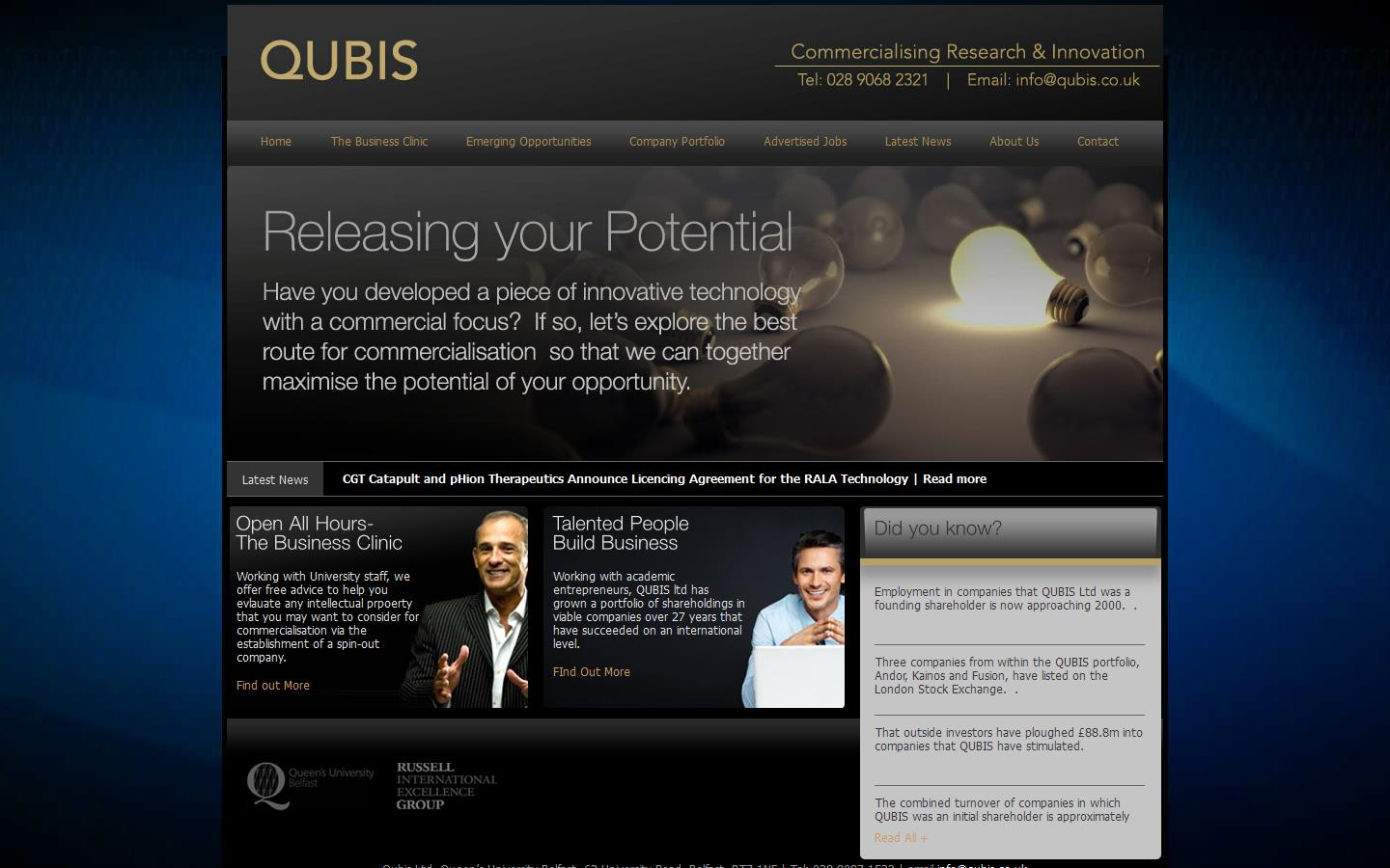 Qubis Ltd Website