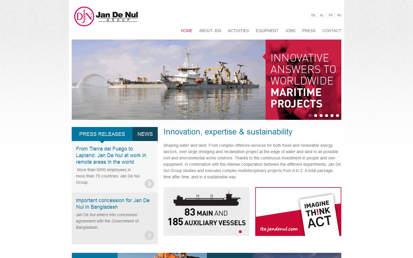 Jan de Nul UK Ltd Website