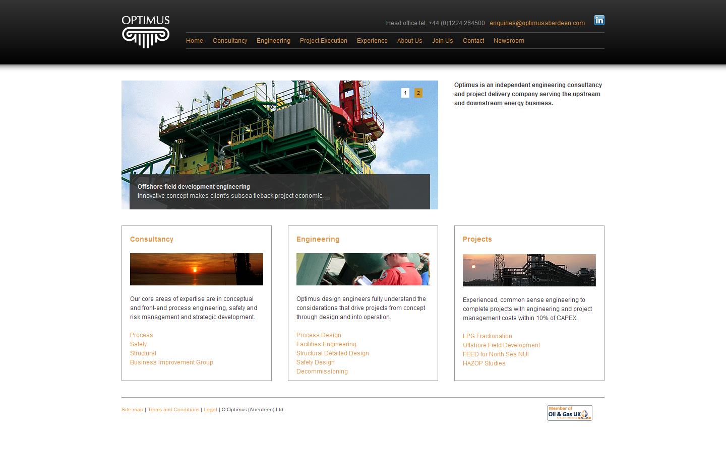 Optimus Aberdeen Ltd Website
