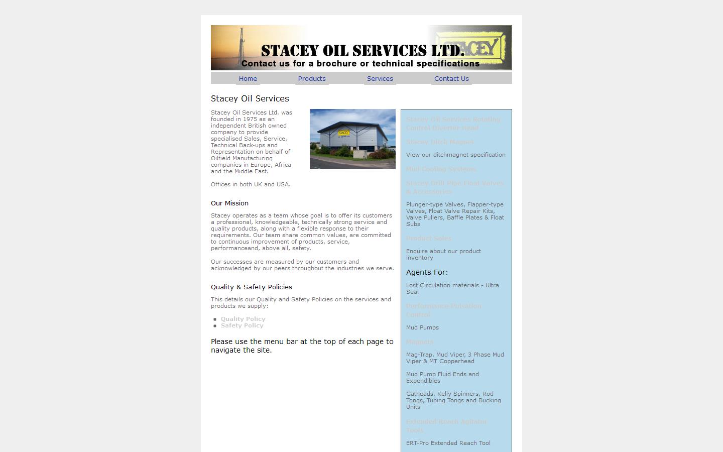 Stacey Oilfield Services Ltd Website