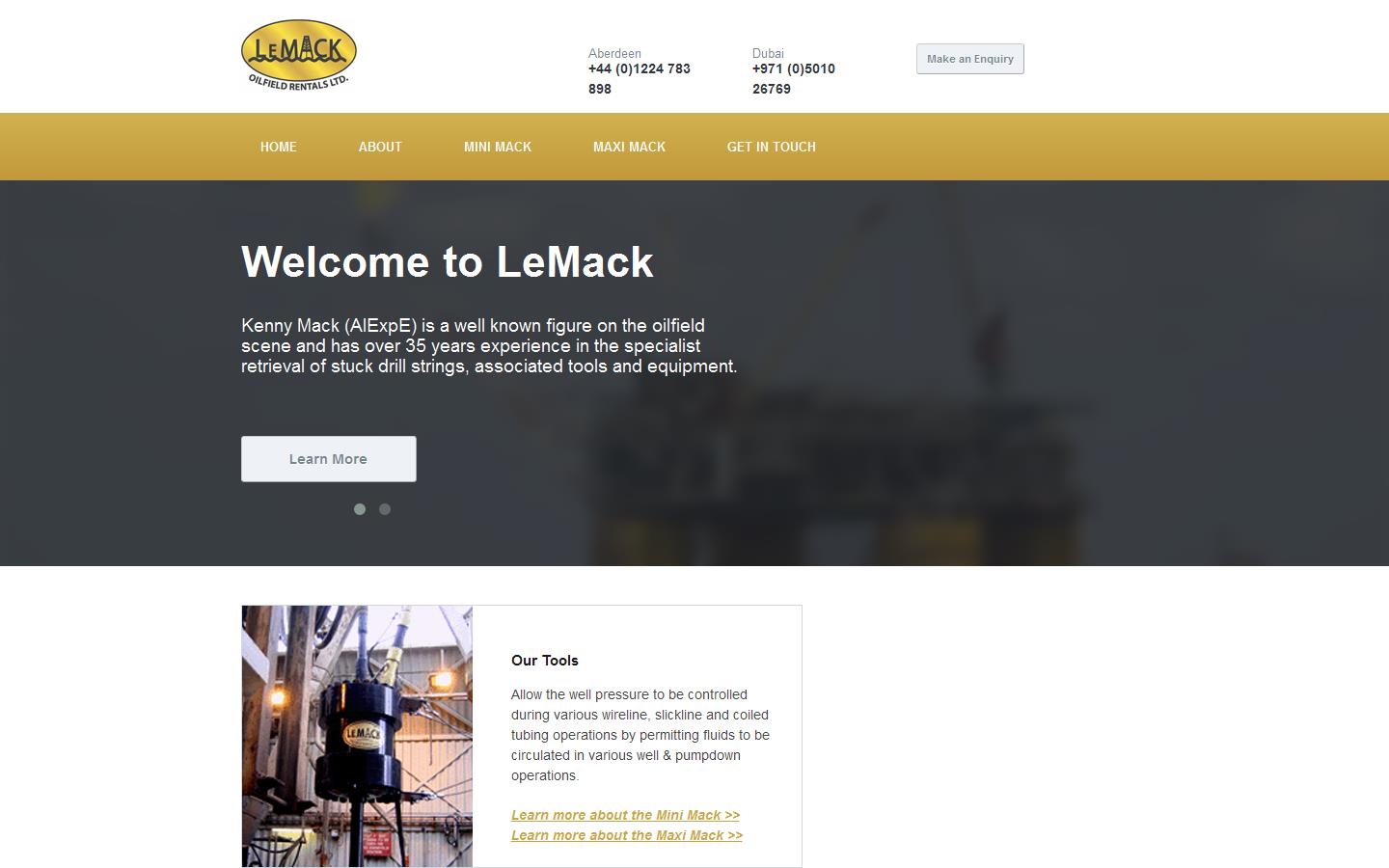 Lemack Oilfield Rentals Ltd Website