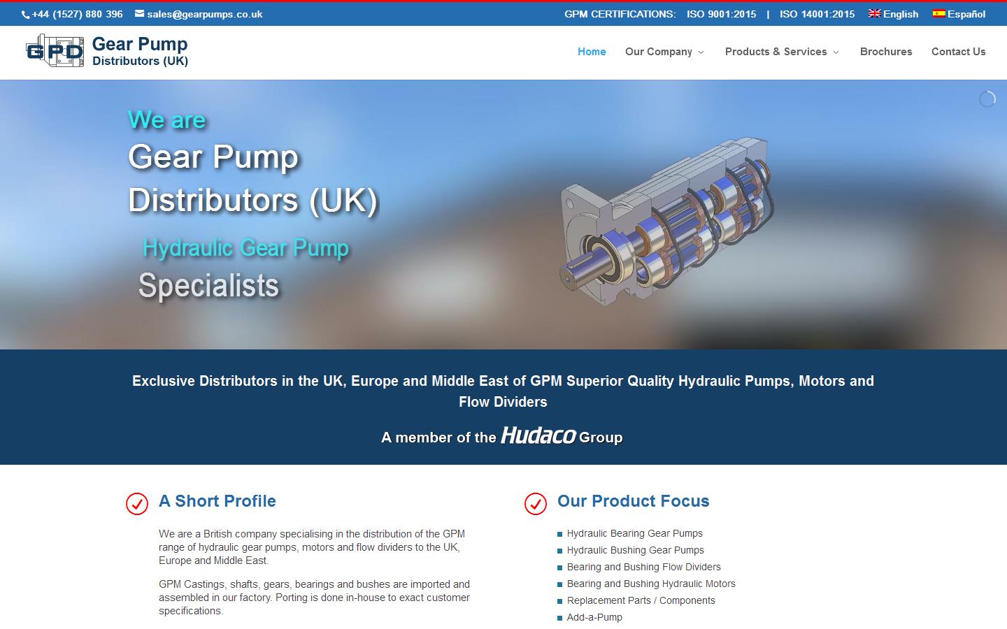 Gear Pump Distributors UK Ltd Website
