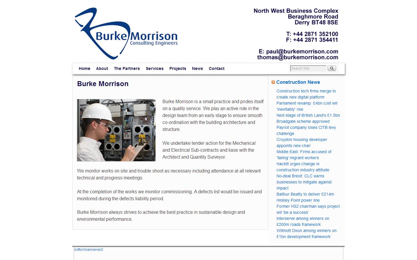Burke Morrison Consulting Engineers Website