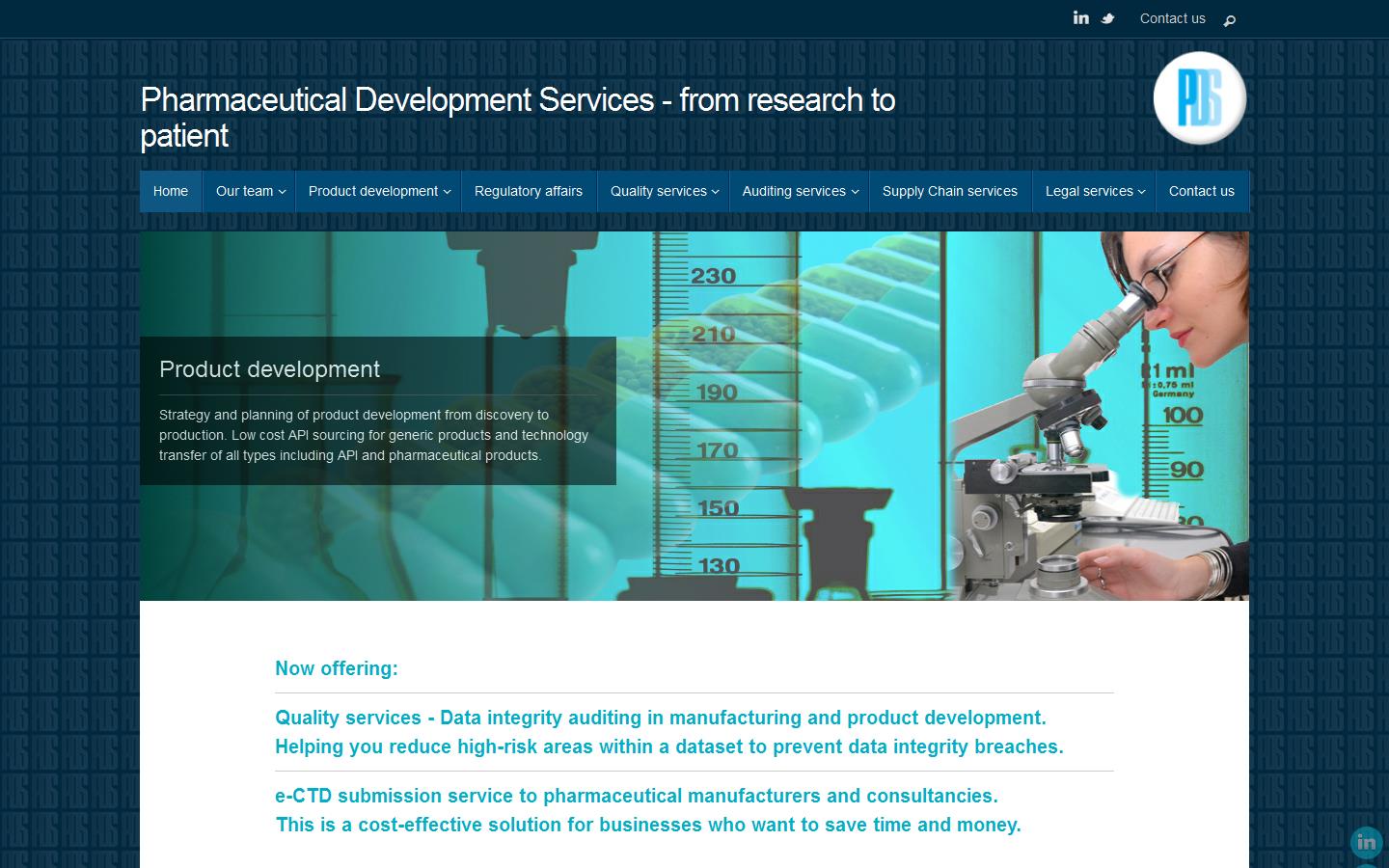 Pharmaceutical Development Services Ltd Within Shanakiel Website